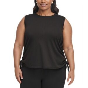 Calvin‎ Klein Tank Top Womens Plus 1X Performance Sleeveless Ruched Activewear